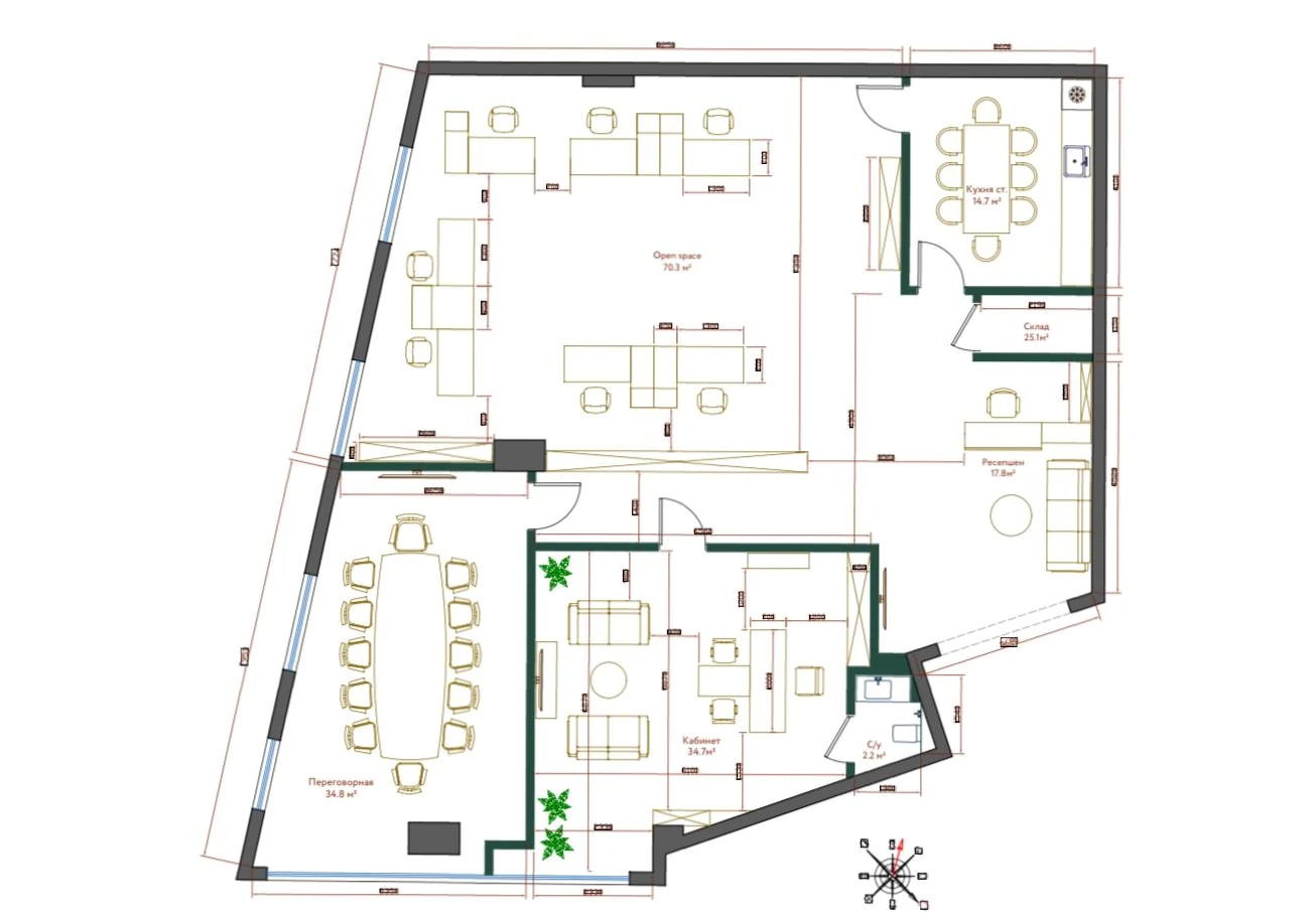 Планировка — 215 м²